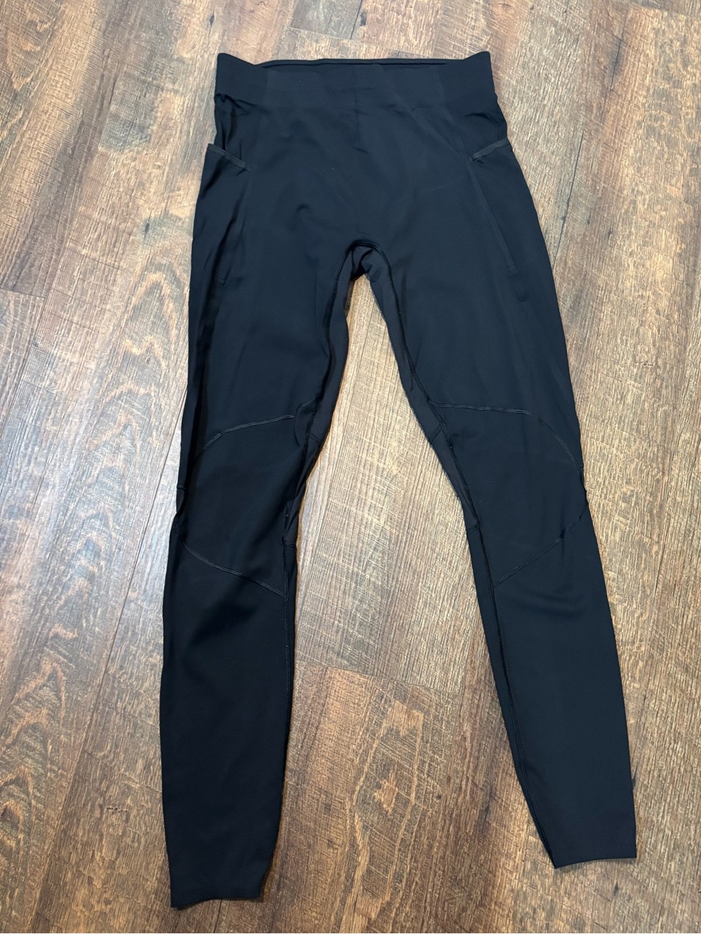 Black High-Waist Athletic Running Leggings